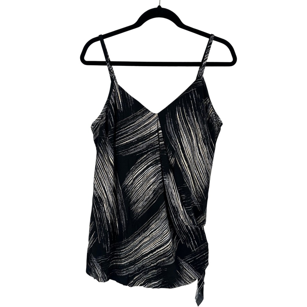 MagicSuit Women's Stroke of Luck Alex Tankini Swim Top Black/Gold Size 14‎